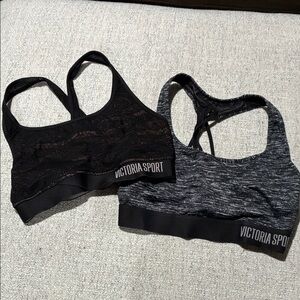 Victoria Sport Black and Gray Sports Bra Duo